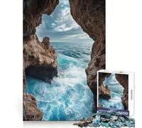 Vista sull'oceano dalla grotta - Puzzle da 1000 pezzi per adulti - Gioco di sfida mentale - Divertimento da fare insieme - Taglio di qualità (38x52cm)
