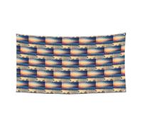 Vista Tramonto Sulla Spiaggia Stampa Striscione Del Partito Per Incontri Festival Decorazione Resistente ai raggi UV Adatto Halloween Bar Soggiorno Spazi