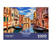 Vista Venezia Puzzle 1000 Pezzi In Canale Venezia Colori Brillanti, Un Classico Puzzle A Pezzi Per Enigma Di Abilità Logica, Ideale Per Attività in Famiglia, Regalo Per L'inaugurazione Di Casa Puzzl