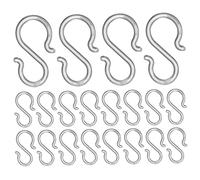 Vistnale Confezione da 20 ganci a S per appendere fiocchi per capelli, accessori per capelli, collane per bavaglini, porta gioielli, resilienza, non cadrà, liscio