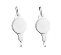 Vistnale Gancio per Piante Regolabile|Gancio per puleggia per Piante per Cesto sospeso Regolabile Ganci a soffitto retrattili Bianco 2 PZ