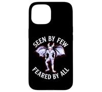 Visto da pochi temuti da tutti divertente Mothman Cryptid Graphic Custodia per iPhone 15