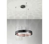 Vistosi Armonia Lampada a Sospensione - Promo Ottone satinato Cristallo trasparente 50