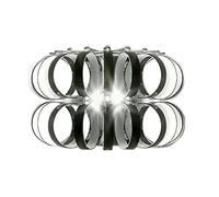 VISTOSI ECOS AP 35 Lampada a parete Cromo nero Bianco