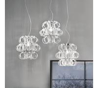 VISTOSI ECOS SP Lampada a sospensione Bronzo satinato Cristallo trasparente D.35