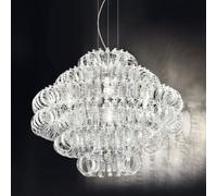VISTOSI ECOS SP Lampada a sospensione Cromo Cristallo trasparente D.90
