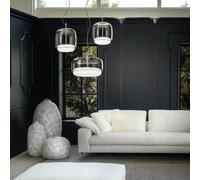 Vistosi Jube SP Lampada a Sospensione - design Favaretto & Partners Oro satinato 2 Cristallo trasparente SP 1 P Ø 260 H. 240 LED 2700 K DIM 2