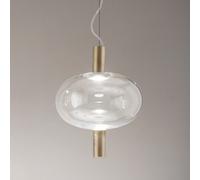 VISTOSI RIFLESSO SP 1 Lampada a sospensione Oro satinato 3 Cristallo trasparente LED 2700 K