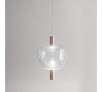 VISTOSI RIFLESSO SP 3 Lampada a sospensione - design Chiaramonte & Marin Oro satinato 3 Cristallo trasparente LED 2700 K