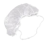 Vistreck 100 Protezioni per Barba Elastiche in Nylon Usa e getta: Reti Protettive per Barba Comode e Traspiranti (Bianca)
