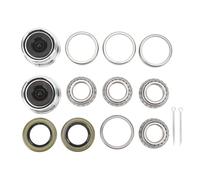 Vistreck 2 Set Kit Cuscinetti Ruota Rimorchio per Assale Rimorchio Barca da 1 Pollice 2000-2200 LB con Guarnizioni Grasso, Parapolvere, Coppiglie