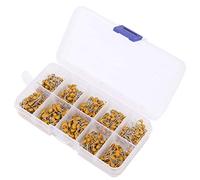 Vistreck Assortimento di Kit di Cilindri in Ceramica da 500 Pezzi da 0,1 UF a 10 UF per Componenti Elettronici - Alta Precisione, varietà Valori Nella Scatola Organizer