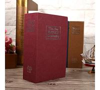 Vistreck Cassaforte per Dizionario con Lucchetto di Sicurezza da 1 Pezzo - Cassaforte per Libri Segreti Conservare Contanti, Denaro e Gioielli (password rossa)