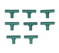 Vistreck Connettore a Forma di T da 8 Pezzi per Supporto per Piante da 16 Mm - Adattatore a T Giunto Paletto Giardino Fai-te