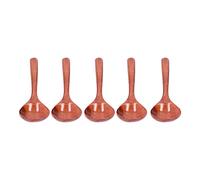 Vistreck Cucchiai in Legno da 5 Pezzi con Manico Lungo - Set di Utensili da in Legno di Faggio per Mescolare, Mescolare e Servire (cucchiaio scuro)