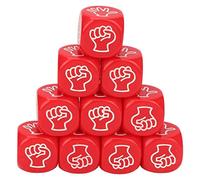 Vistreck Dadi da Gioco per Indovinare le da 10 Pezzi - Set di Dadi Colorati a 6 Facce per Feste e Giochi Interattivi (Rossa)
