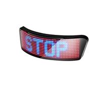 Vistreck Display LED con App Controllo Testo Personalizzato | Guscio in ABS resistente alle intemperie, sincronizzazione dell\'app BT, si adatta alla maggior parte delle bici