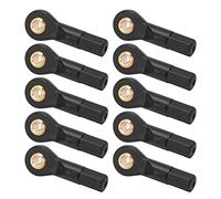 Vistreck Estremità Tirante RC da 10 Pezzi - Supporto per Testa a Sfera in Plastica Nera con Apertura da 2,5 Mm per Auto RC 1/10, 1/12