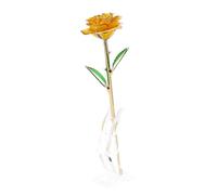 Vistreck Fiore di Rosa con Finitura in Oro 24k a Stelo Lungo e Espositore Trasparente - per Amore per Sempre