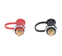 Vistreck Kit Palo Caricabatteria con Perno da 20 Mm per Auto, Camion - Terminale a Ponticello Rosso e