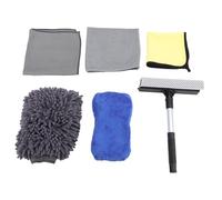 Vistreck Kit per Dettagli Auto da 6 Pezzi con Asciugamani in Microfibra, Guanto e Spugna per un'efficace Pulizia e Lucidatura dell'Auto