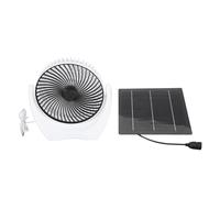 Vistreck Kit Ventola per Pannello Solare Ventola Alimentata Tramite USB da 7 W 5 V per Uso Interno Ed Esterno - Ideale Serre e Cucce Animali Domestici