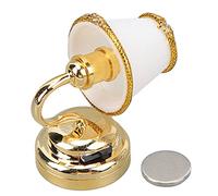 Vistreck Lampada da Parete in Miniatura per Casa delle Bambole - Sconce LED in Metallo Vintage per la Decorazione di una Casa delle Bambole Scala 1/12 con Luce Calda