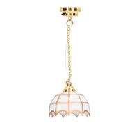 Vistreck Lampada da Soffitto per Casa delle Bambole 1:12 - Illuminazione a LED in Miniatura Bianca in Metallo per la Decorazione della Casa delle Bambole, Ideale Progetti Fai-da-te