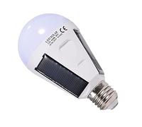 Vistreck Lampadina LED a Pannello Solare - Lampada di Emergenza Portatile Impermeabile per Uso Interno/esterno - Luminosità 12 W (12 W)