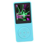 Vistreck Lettore MP3 MP4 Compatto con Sn da 1,8", Memoria Interna da 8 GB, 64 GB Espandibili, 30 Ore di Riproduzione, Radio FM, Registratore Vocale (Blu)