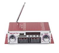 Vistreck Mini Hi-Fi o Amplificatore con Funzione USB Play | Amplificatore compatto in alluminio per auto, moto e computer, dotato di supporto USB e telecomando.
