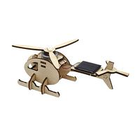Vistreck Modello di Elicottero Solare - Puzzle Giocattolo in Legno per Bambini con Assemblaggio Fai-da-te e Decorazioni per la Casa