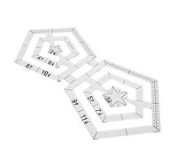 Vistreck Righelli per Quilting a Doppio Pentagono - Strumento per Cucire Patchwork Fai-da-te in Acrilico Trasparente Progetti Creativi