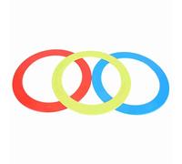 Vistreck Set di 3 Anelli da Giocoliere - Braccialetti con Anelli di Lancio per Bambini - Giocattolo da Clown in Blu, Rosso, Giallo
