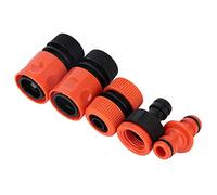 Vistreck Set di Connettori per Tubi Flessibili in ABS da 5 Pezzi G1/2" per Giunti Tubi dell'acqua in PVC Irrigazione da Giardino