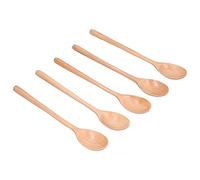 Vistreck Set di Cucchiai in Legno da 5 Pezzi con Manico Lungo per Pentole Antiaderenti - Utensili per Mescolare il