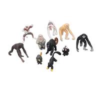 Vistreck Set di Modelli Mini Primati da 10 pezzi: Figurine di Scimmie Proboscide, Gibboni, Oranghi, Lemuri per l'arredamento e l'apprendimento