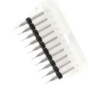 Vistreck Set di Utensili per Micro Punte da Trapano in Carburo PCB - 0,1 Mm - 10 Pezzi per Foratura di Precisione (0,3 mm)