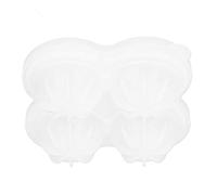 Vistreck Stampo per Gelato in Silicone a Forma Rotonda a 4 griglie: Vassoio per Ghiaccio Versatile Casa, Ufficio, Bar e Altro