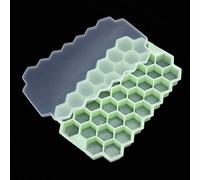 Vistreck Stampo per Ghiaccio in Silicone, Griglia 37 Cavità con Coperchio,
