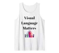 Visual Language Matters Sordo ASL Segno Inclusione Design Canotta