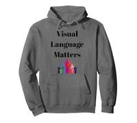 Visual Language Matters Sordo ASL Segno Inclusione Design Felpa con Cappuccio