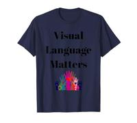 Visual Language Matters Sordo ASL Segno Inclusione Design Maglietta