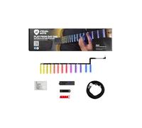 VISUAL NOTE - VISUAL NOTE KIT C, Dispositivo per Apprendimento e Insegnamento della Chitarra, Composto da una lamina LED RGB per la Tastiera e da un APP, compatibile con Chitarra Classica, Scala 650mm