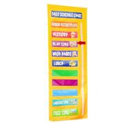 Visual Schedule - Pianificatore tascabile da 130 cm | Include 36 biglietti colorati, lavagna da appendere in poliestere resistente, ideale per l'asilo, la scuola materna