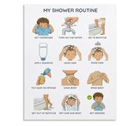 Visual Schedule Poster Shower Hygiene Routine Special Education