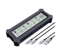 Visual Smart M 2 NVMe SSD Enclosure, display in tempo reale dello stato del disco USB 3 2 Gen 2 10Gbps trasferimento per il monitoraggio della velocità di archiviazione (nero)
