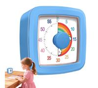 Visual Timer, Countdown Clock, 3,74 x 3,74 x 1,85 pollici Time Management Device, 60-Minute Non-Ticking, Silent Teaching Tool, for Kids Studying Meetings Home Kitchen Work Use