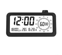 Visual Timer Sveglia Elettronica per Studenti - Display LCD silenzioso con 3 allarmi indipendenti - Aiuto per la gestione del tempo - Alimentazione a batteria (3 x AAA, non incluse) (nero)