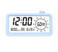 Visual Timer Sveglia Elettronica per Studenti - Display LCD silenzioso con 3 allarmi indipendenti - Aiuto per la gestione del tempo - Alimentazione a batteria (3 x AAA, non incluse) (blu)